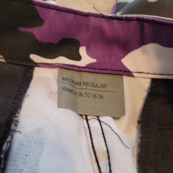 ROTHCO MEN'S BDU ARMY ULTRAVIOLET CAMO (SHORT PURPLE / WHITE / GREY / BLACK) - Picture 9 of 10